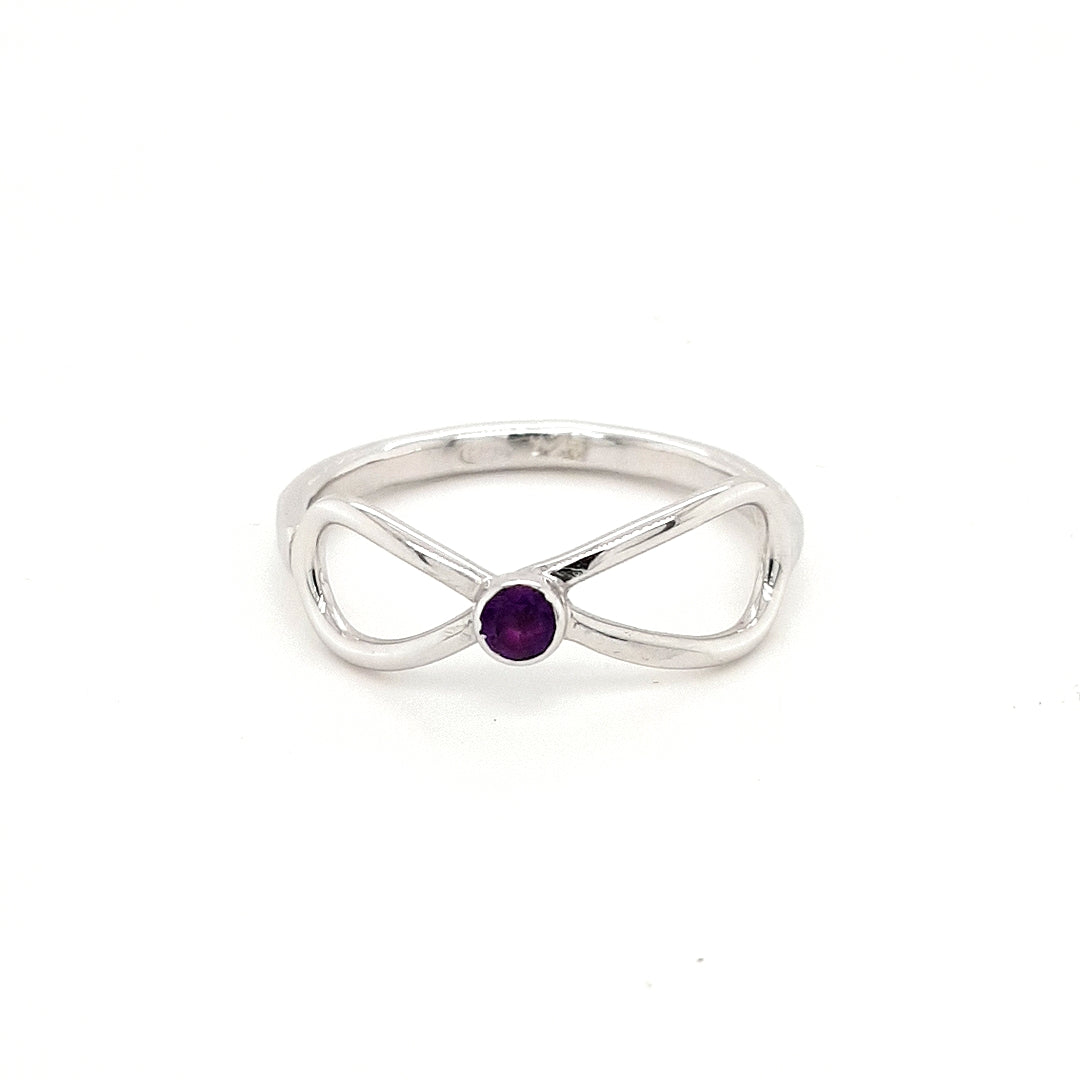 SILVER RING - GOLD PLATED - WITH NATURAL GARNET STONE - kosznikjewellery